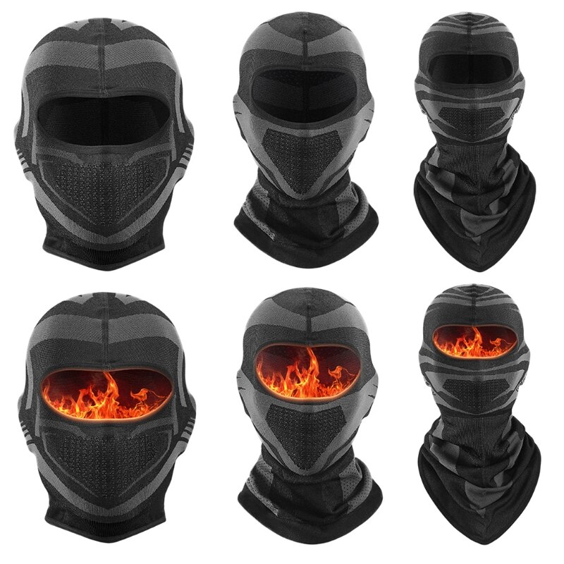 Winter Balaclava Ski Face Mask Hat Windproof Plush Lined Neck Warmer Gaiter Hood 649C