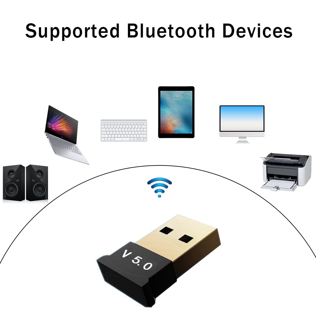 USB Bluetooth 5.0 Bluetooth 5.0 Adapter Receiver Wireless Bluethooth Dongle Music Mini Bluthooth Transmitter For PC Computer