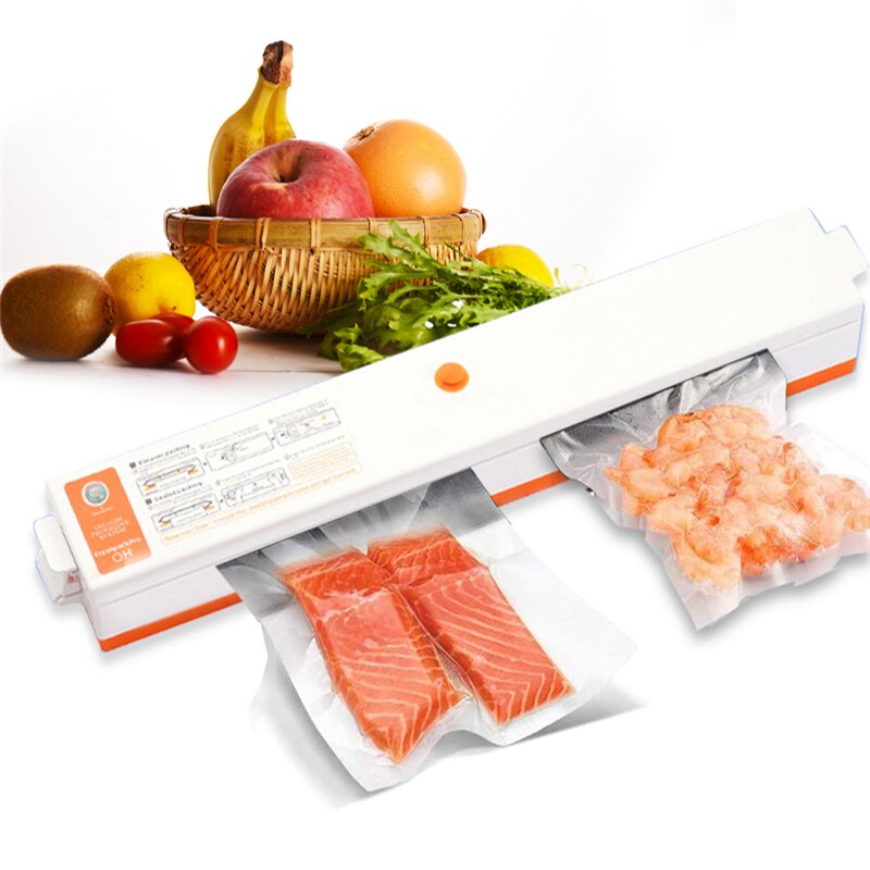 220V/110V Household Food Vacuum Sealer Packaging Machine Family Kitchen Tool Sealer Vacuum Packer Including 10Pcs bags Packaging