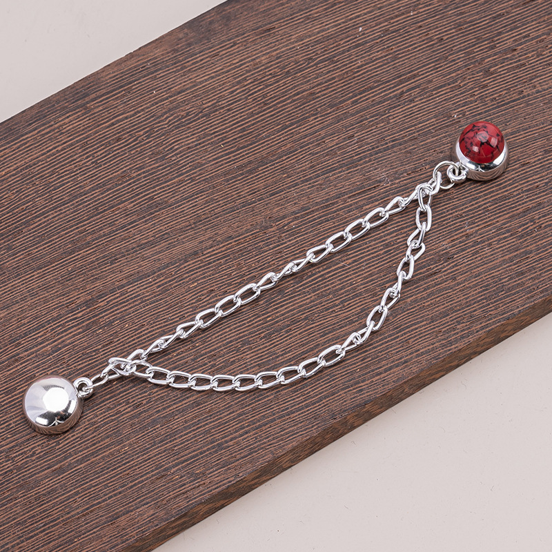 Bouton magnétique multifonction pour vêtements, avec chaîne, boutons métalliques, Clip pour vêtements, écharpe, jambes de pantalon, outils magnétiques de fixation de manchette: nickel