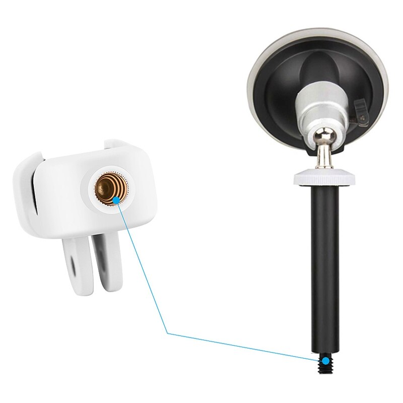 Para insta360 go polegar câmera adaptador base + suporte do carro