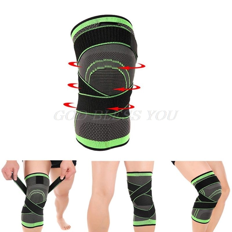 Men Women Knee Support Compression Sleeves Joint Pain Arthritis Relief Running Fitness Elastic Wrap Brace Knee Pads With Strap