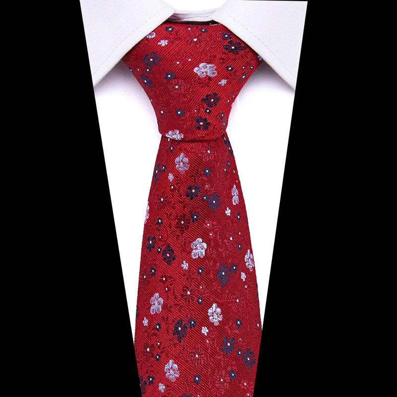 Men's Print Pattern Ties for Men 7.5 cm Neckties Polyester Jacquard Gravatas Wedding Ties Fit Workplace: Orange