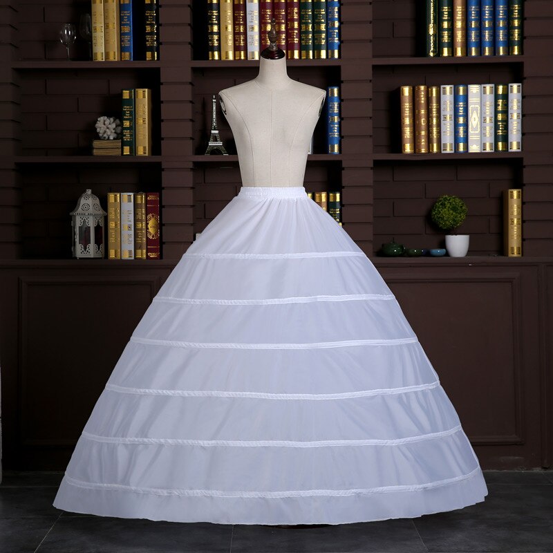 Offre Spéciale 6 cerceau jupon sous-jupe pour robe de bal robe de mariée sous-vêtements accessoires de mariage Crinoline: Default Title
