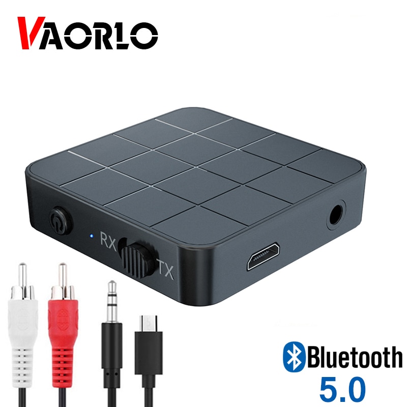 Adaptador Bluetooth 5,0 2 en 1, receptor transmisor de Audio Blutooth de 3,5 MM, Dongle inalámbrico AUX USB con Cable RCA para PC, coche, casa y TV