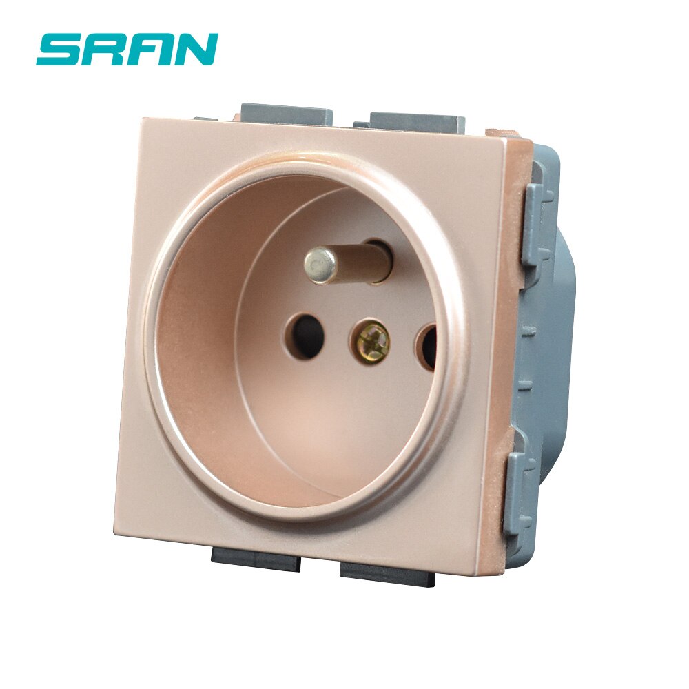 Sran 52*52 Franse Socket, Switch Socket Functie Module Accessoires Geschikt Voor 86Mm * 86Mm Panelen