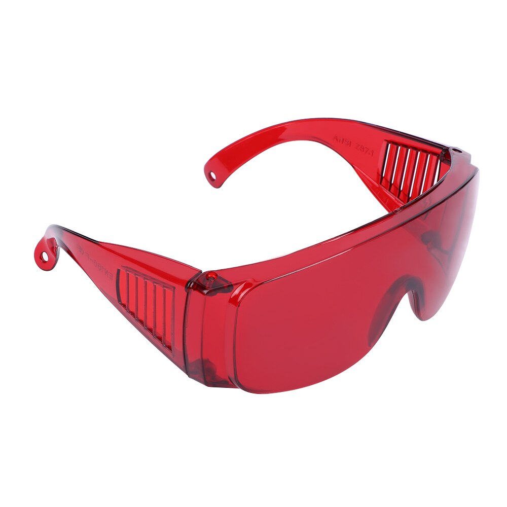 Transparent Work Safety Glasses Color Anti-Dust Impact-Proof For Lab DIY Work Riding Game Eye Protector Work Safety Goggles: Red