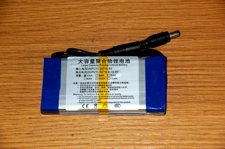 12V lithium battery polymer LED lamp DIY universal rechargeable 4000Mah DC12680 promotional package Rechargeable Li-ion Cell