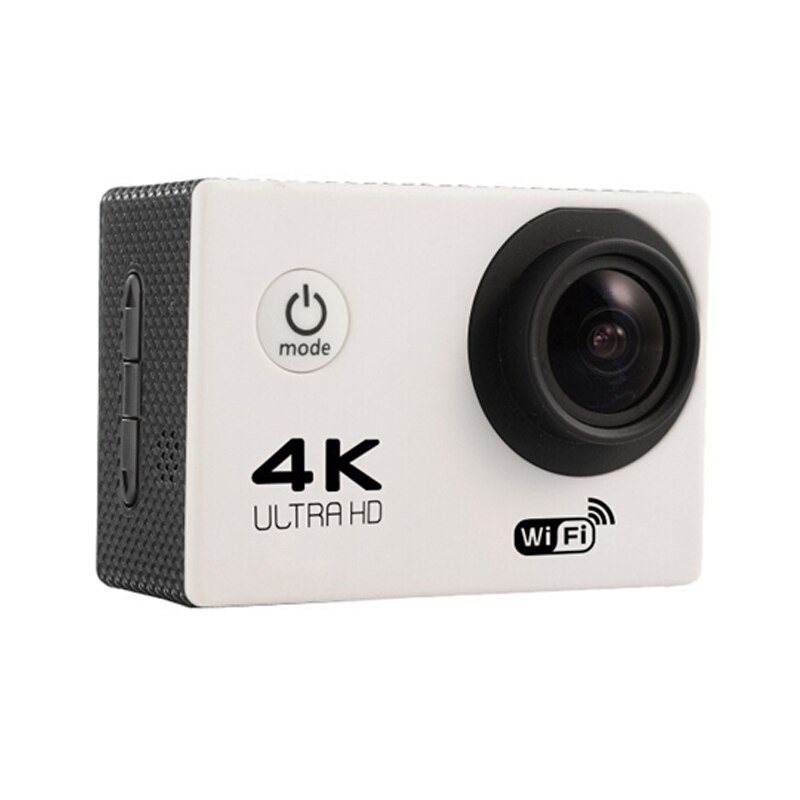 Action Camera Ultra HD 4K 30fps WiFi 2.0 inch 170D Underwater Waterproof Helmet Video Recording Camera Sport Cam: white