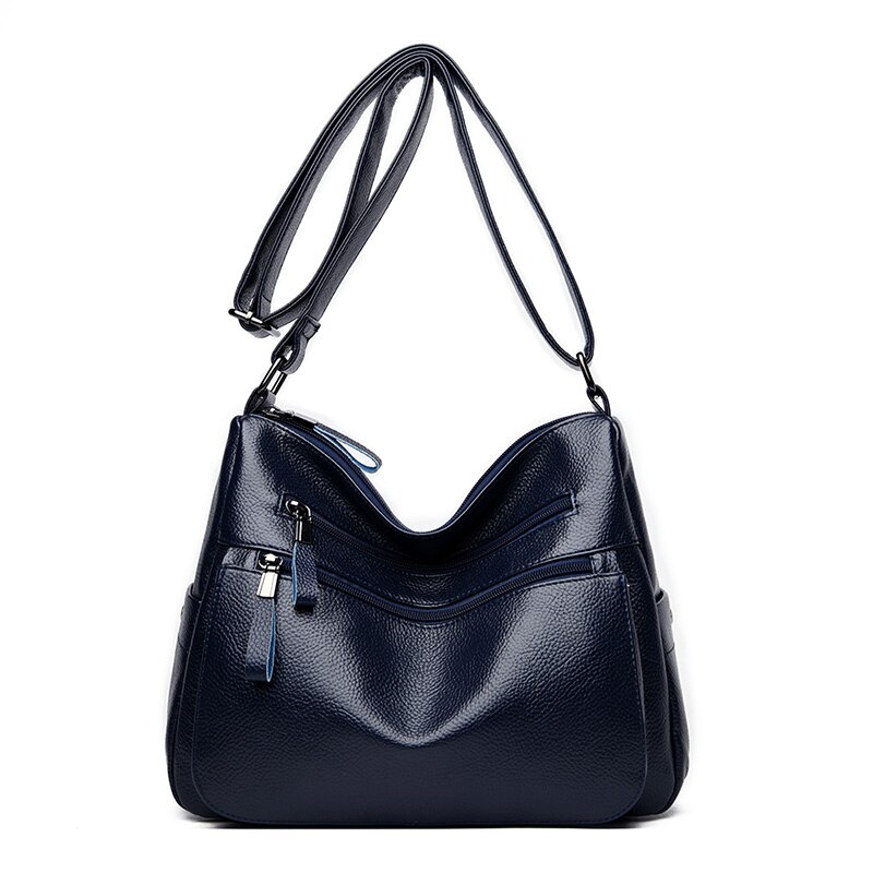 Multi-pocket crossbody tassen voor vrouwen sac a main femme leren luxe handtassen damestassen handtassen: Blauw