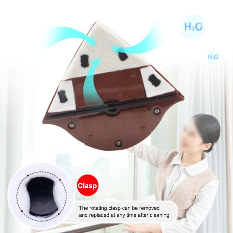 Double-sided Magnetic Window Glass Cleaner Magnetic Brush Glass Window Cleaner Household Window Cleaning Tool^o^