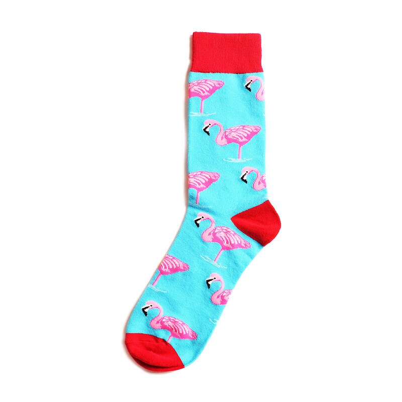 Calcetines de algodón con de flamenco para adulto, medias cálidas con de animales, flamencos, Grulla, llama, fuego, fla, pluma de pájaro rosa, lago: Flamingos NN
