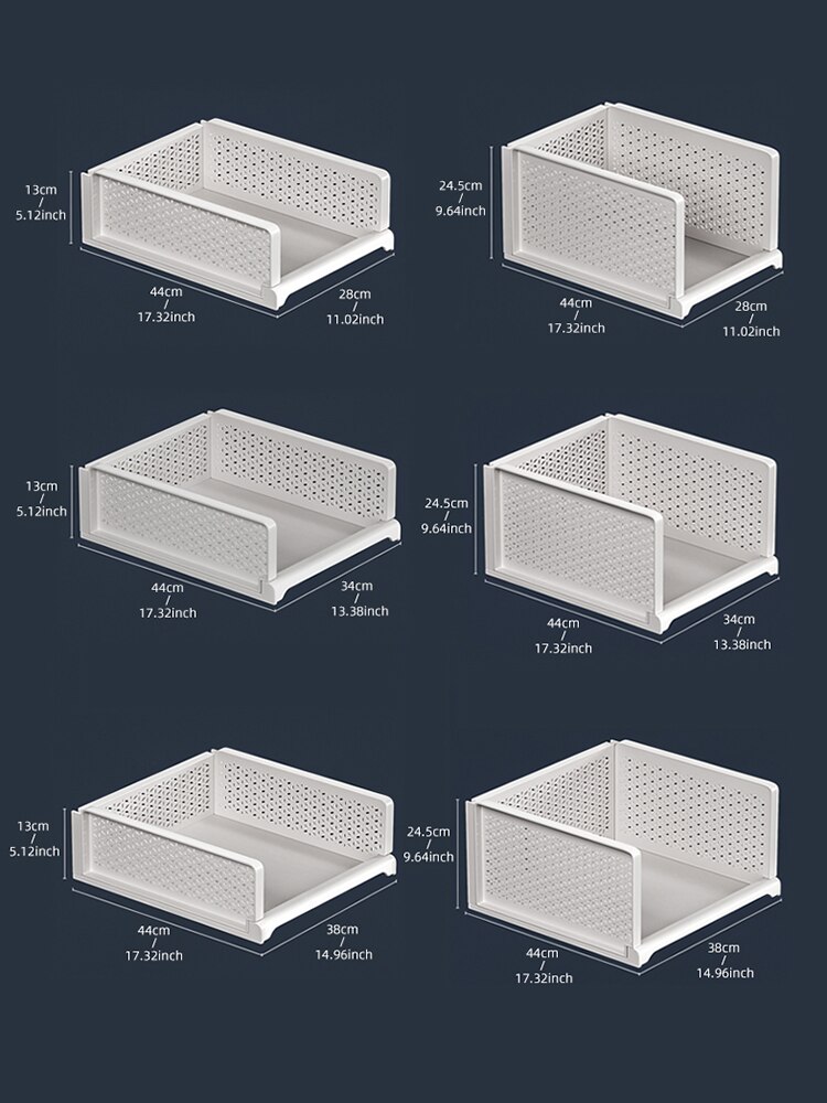 Joybos Wardrobe Storage Cabinet Organizer Drawer Storage Box Layered Partitions Finishing Shelf Dormitory Rack Storage 1pc