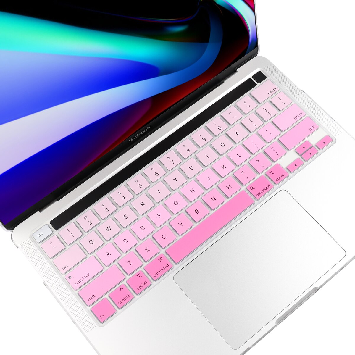 Eu Voer Russisch Frans Spanje Engels Layout Toetsenbord Cover Skin Voor Macbook Pro 13 16 Inch & A2251/A2289 A2141 A2338: US English pink