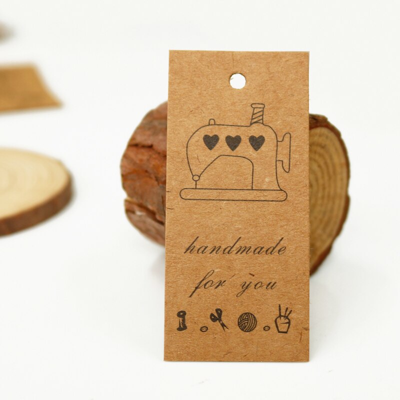 50 Stuks Vintage Kraftpapier Tag Hang Tags Wedding Birthday Party Candy Dozen Prijs Label Naaien Kleding Kledingstuk Tags