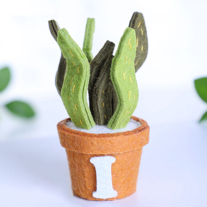 Suculentas hechas a mano en maceta Kit de fieltro PROCESO DE multicapacidad no tejido decoración del hogar fieltro DIY paquete suculentas plantas en macetas/