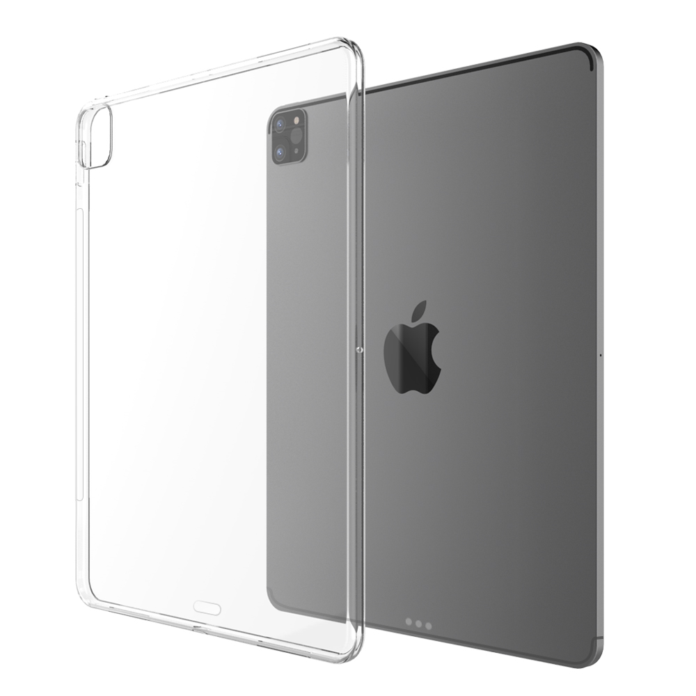 Funda trasera de silicona transparente para iPad Pro 11, 12, 9, 4. ª, 5. ª, 6. ª, 2022, , 12,9,: TEN / Blanco