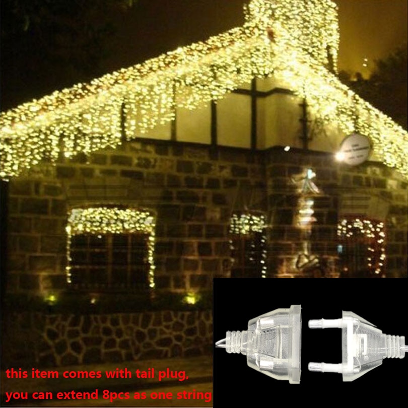 Luzes de natal decoração exterior 4.5m droop 0.3-0.4-0.5m led cortina icicle string luz ano novo festa de casamento guirlanda luz