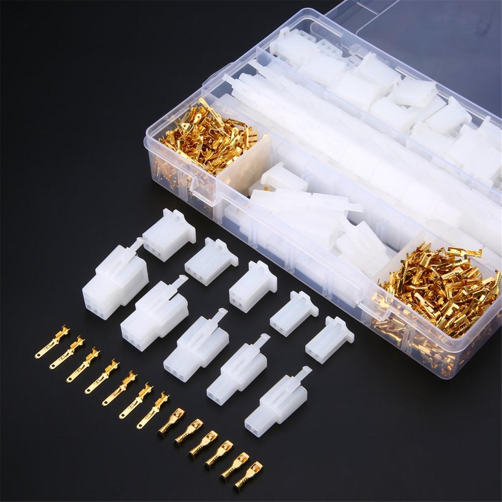 580 Uds 2,8mm 2/3/4/6/9 pin motocicleta automotriz terminal de cable eléctrico macho hembra conector de cable Kits