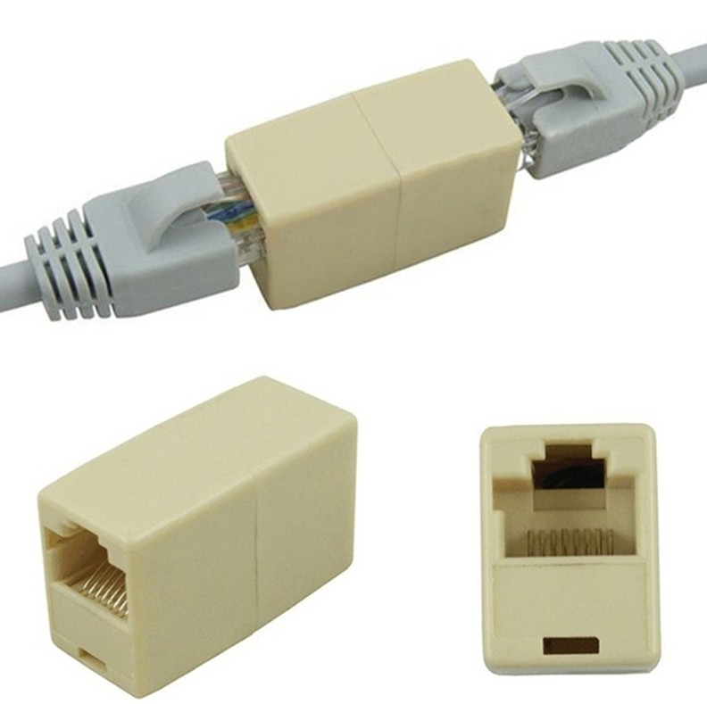 5 stk legeret internetværktøj  rj45 kat 5 koblingsstik adapter netværk lan kabel forlænger stik