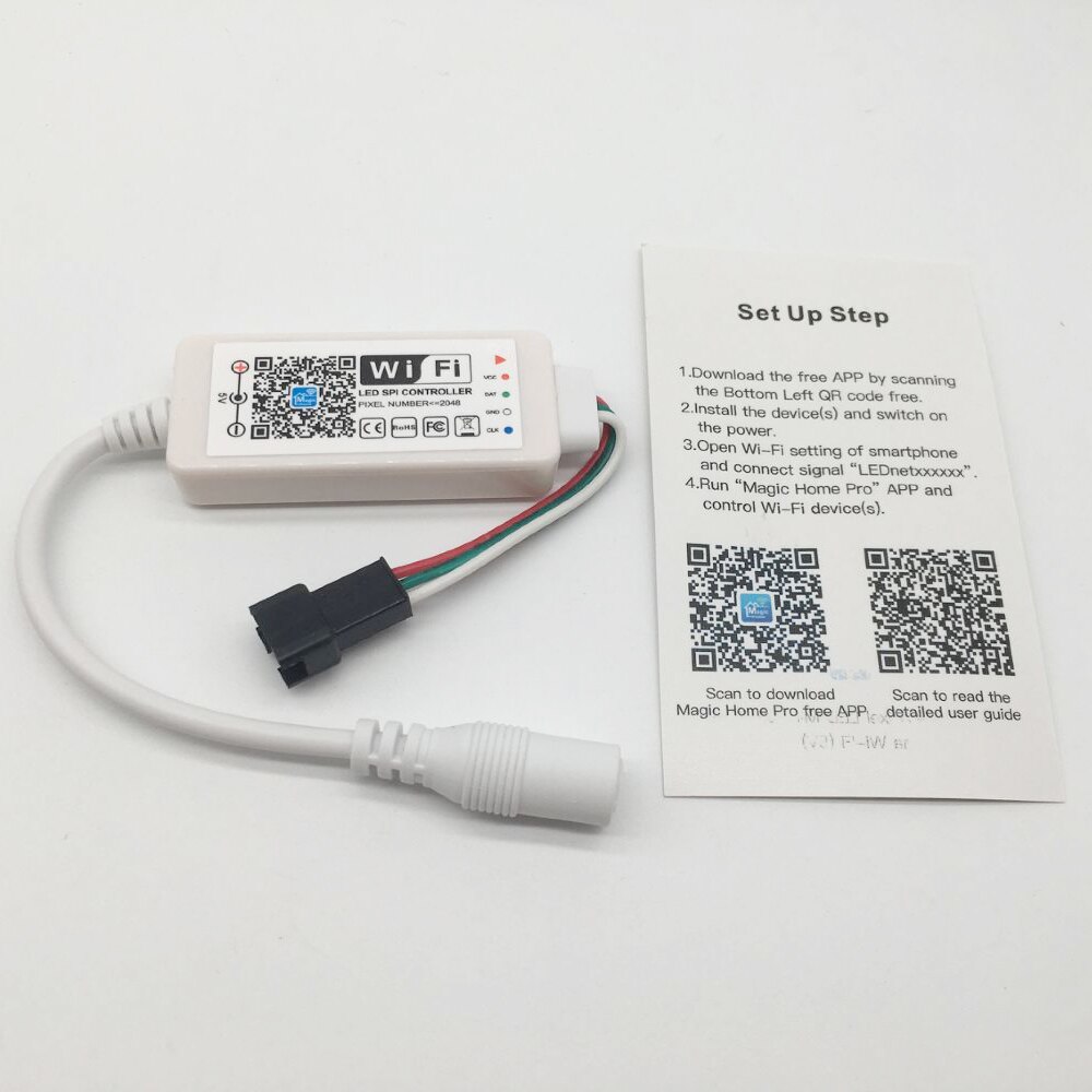 Magisk hjem  dc5v 12v 24v bluetooth trådløs wifi-controller, rgb / rgbw ir rf led-controller  ws2811 12-24v wifi-controller