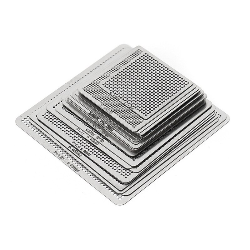 27Stck BGA Schablonen Universal- Direkt Beheizte Schablonen Für SMT SMD Chip Rpair LS'D Werkzeug
