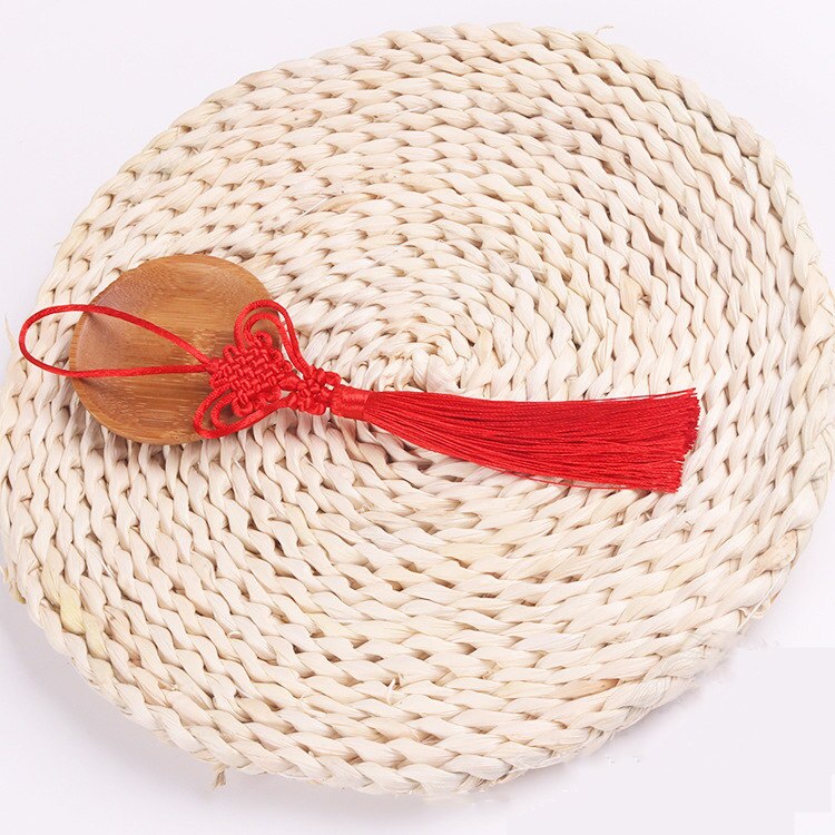 10PCS Love Heart Chinese Knot Tassels DIY Pendant Jewelry Home Textile Curtain Garment Sewing Macrame Decoration Craft Tassels: Red