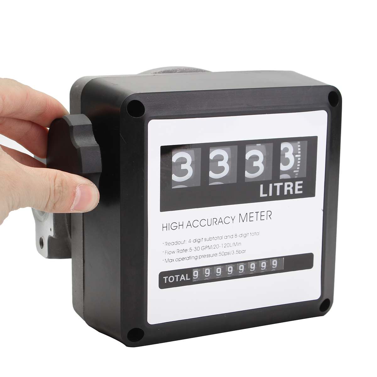 4 Digital Diesel-Gas Fuel Oil Flow Meter Dispenser Counter Gauge High Accuracy With Flexible Horizontal 5-30 GMP/20-120L/Min