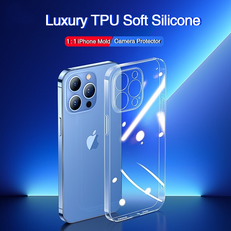 Luxe Tpu Siliconen Transparant Case Op Voor Iphone 11 12 13 Pro Max Telefoon Case Voor Iphone 13 12 Mini shockproof Back Cover