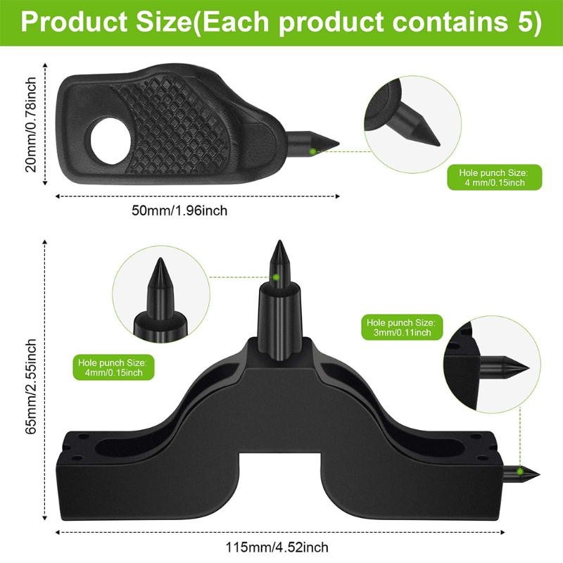 One Stop Outdoor Drip Irrigation Tubing Hole Punch Tool Black Pro Punch Tool for Sprinkler Irrigation Tubes Pipes