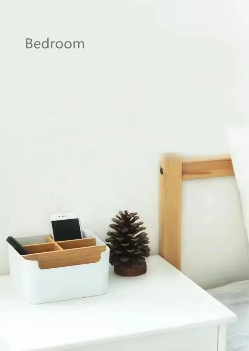 Afneembare afstandsbediening organisator TV afstandsbediening houder voor tafel Multifunctionele desktop opbergdoos Slaapkamer Woonkamer organisator