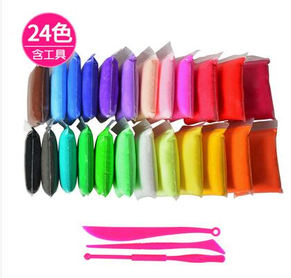 36/24/12 Colors Air Dry Light Clay With 3 Tool Educational Toy Colorful Plasticine Polymer DIY Soft Kid Girl: 24colors