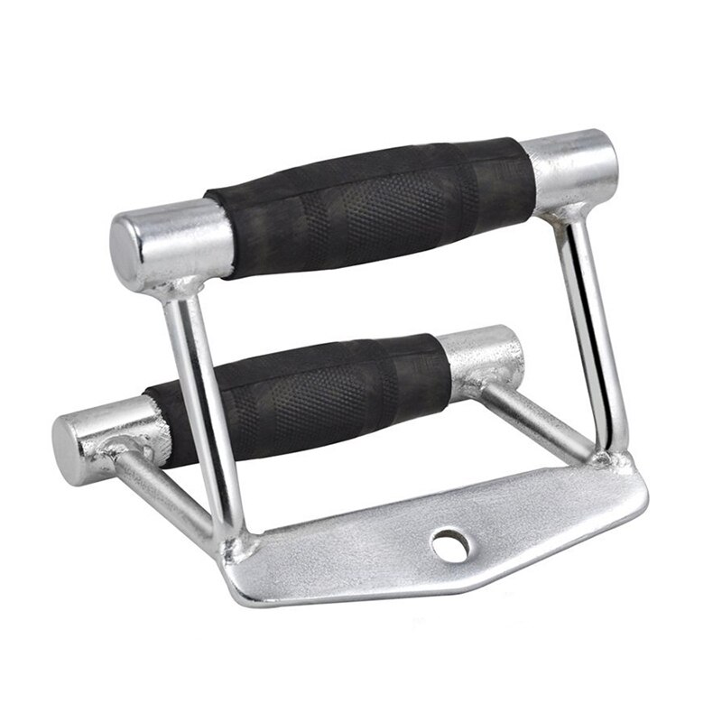 Stirrup Multi Gym Attachment Home Grip Bar Workout Rubber Handle Seated Row Chinning Cable