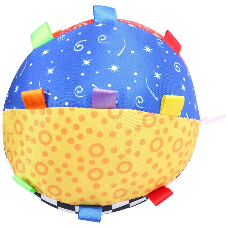 Kleurrijke Bal Bel Zachte Hand Greep Muziek Gevoel Baby Kids Educatief Pluchen Speelgoed