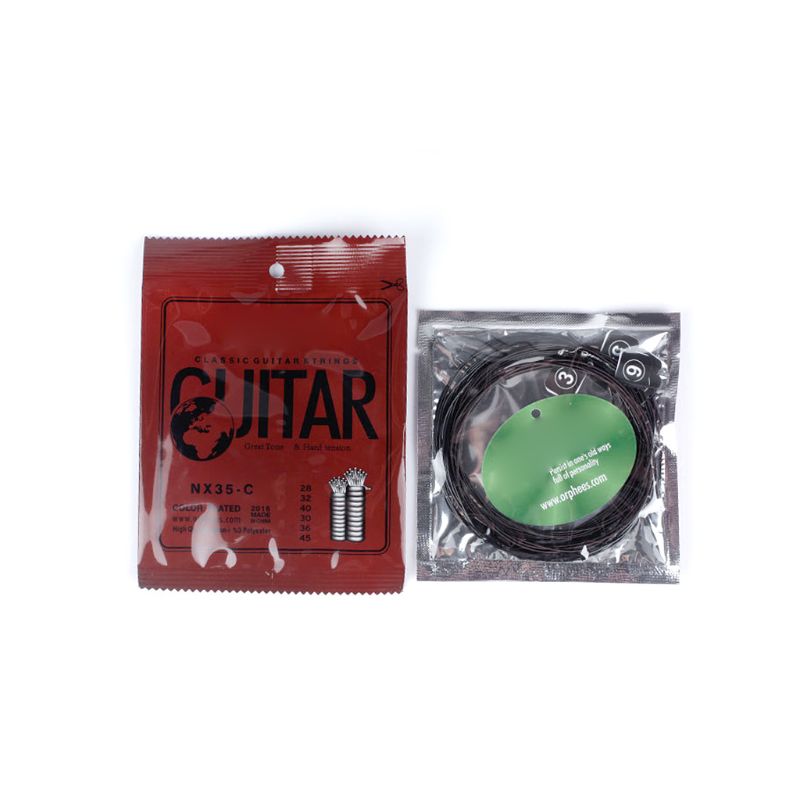 6pcs/set Nylon + 3% Polyester Classic Guitar Strings 028-045 Color Plated Wire Y51D: black