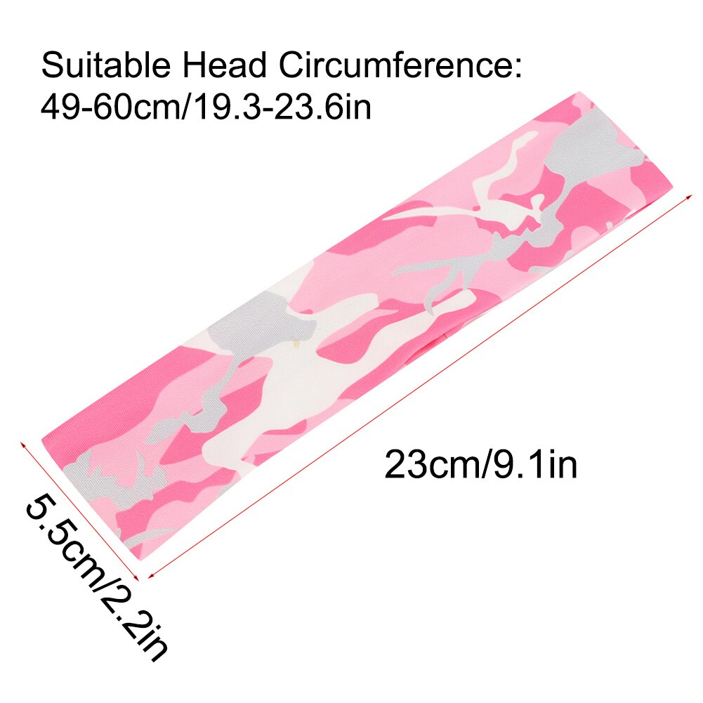 Sport Hoofdband Elastische Professionele Camouflage Printing Sport Hoofdband Elastische Zweetband Voor Outdoor Running Fietsen Accessoire