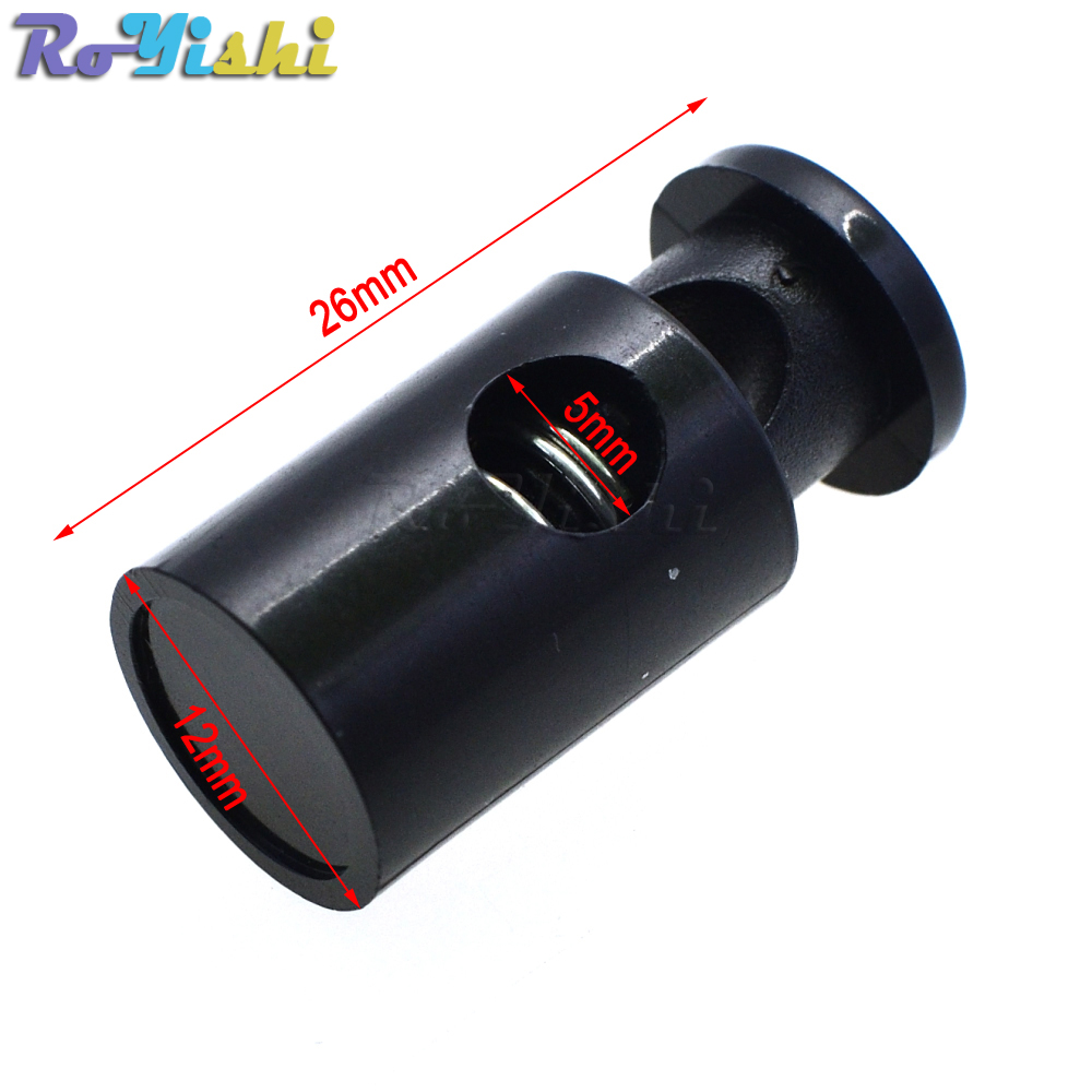 Plastic Cord Lock Stopper Cylinder Barrel Toggle Clip For Garment Accessories