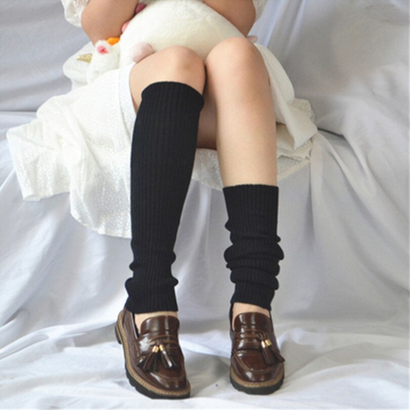 1 Paire Jambières D'hiver Femme En Laine Tricotée - Chaussettes Hautes, Pour Bottes, Mollet 32-38 Cm, Chaudes