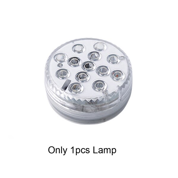 Nedsænket led lys vandtæt undervandslampe fjernbetjening 5v batteri strøm dekorations natlamper til akvarie pool fisketank vase: Kun 1 stk lampe / 70 x 28mm