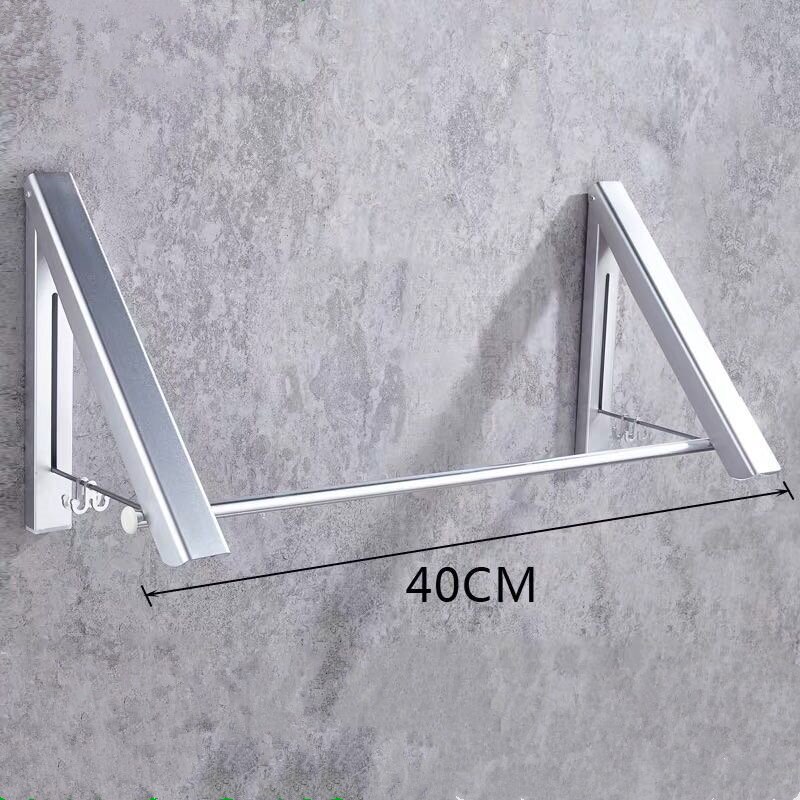Tendedero plegable para el baño, tendedero ajustable para la colada del hogar, herramienta retráctil sin perforación para balcón, colgador de ropas multifuncionales para interiores: B-1 40