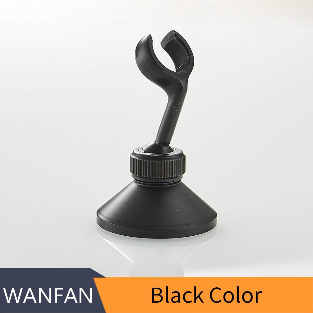 Shower Mounting Brackets Antique Brass Swivel Handheld Shower Holder Shower Head Seat Rack Bathroom Parts Bath Accessories 0517F: Black