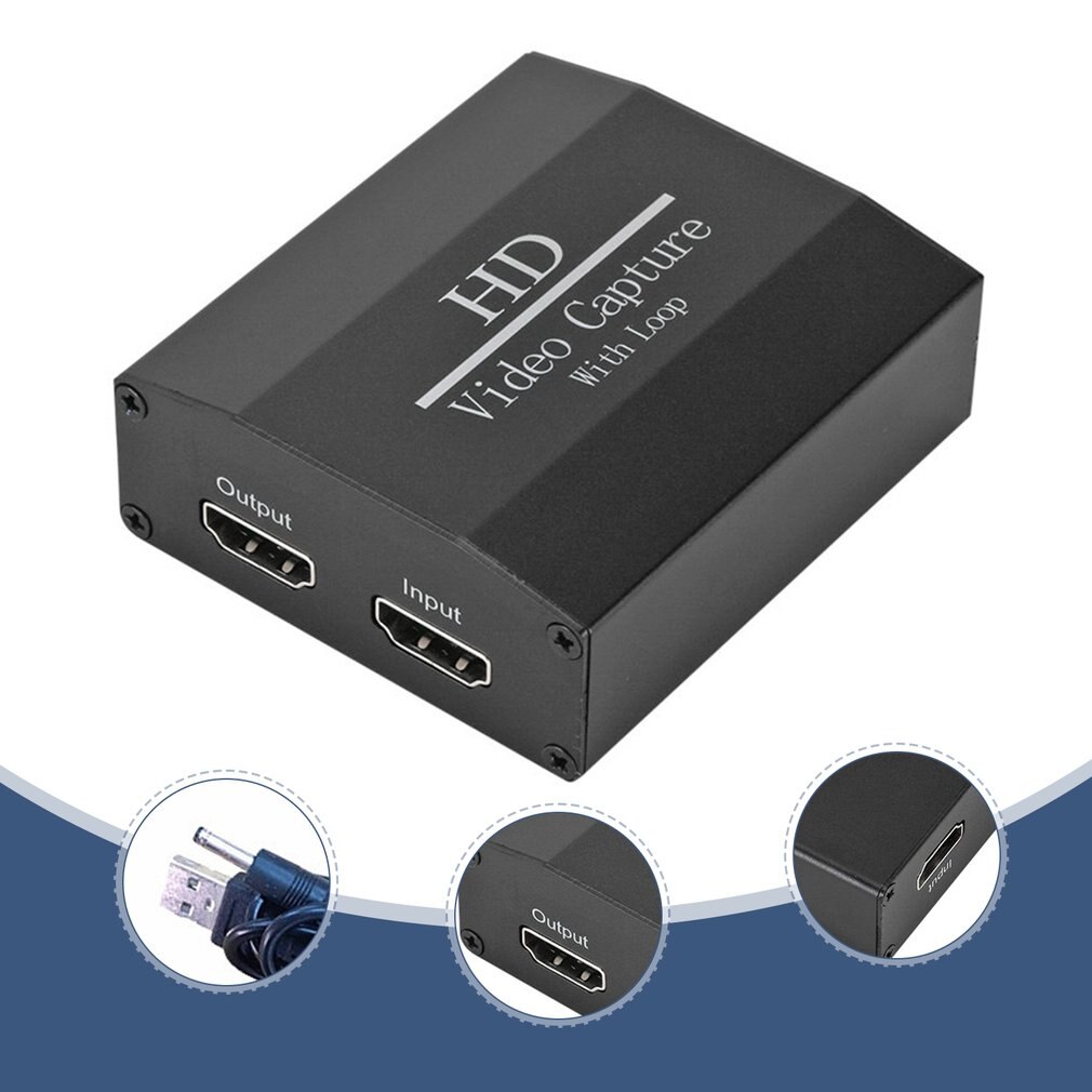 Portable 4K Video Capture Card USB To HDMI Aluminum Alloy High Definition Compatibility HDMI Interface Video Capture Card