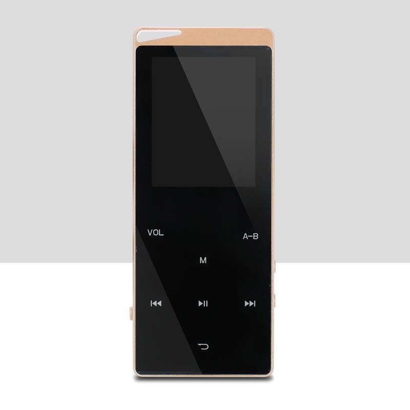 Nuovo MP4 player con bluetooth mp3 mp4 di musica lossless lettore portatile mp4 media sottile tasti a sfioramento da 2.4 pollici radio fm video Hifi 16 GB: Oro / 16GB