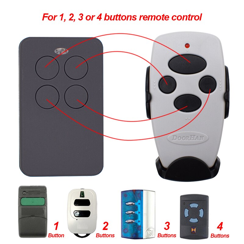 287 mhz  - 868 mhz klon garageport fjernbetjening 433 mhz 433.92 mhz portåbner til fast kode rullende kode