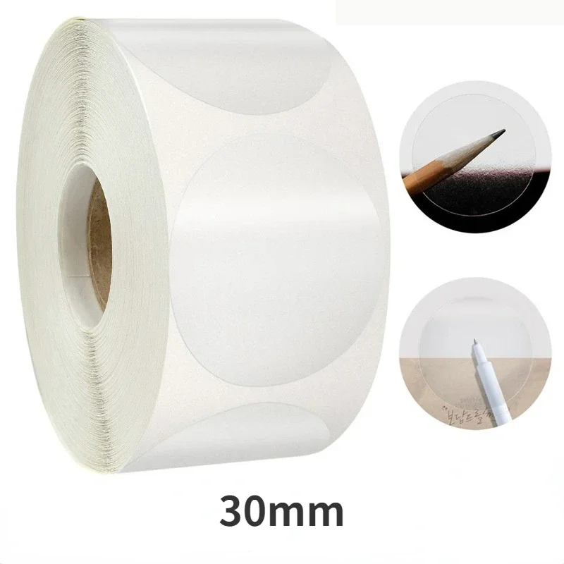500 Stück/Rolle transparente kreisförmige Versiegelung etiketten Kasten Verpackungs aufkleber dekorative Versiegelung aufkleber 20/25/30/38/50mm: Licht Gelb