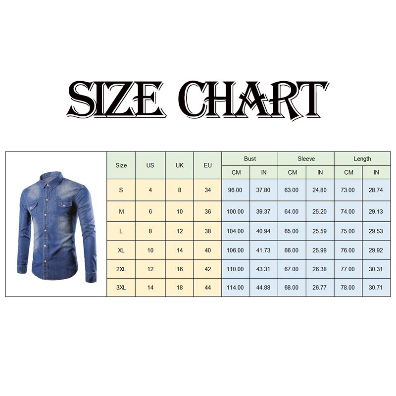 Mænds denim skjorter slim fit langærmet skjorte denim skjorte mænd casual slim fit knap skjorter med lomme herre skjorte