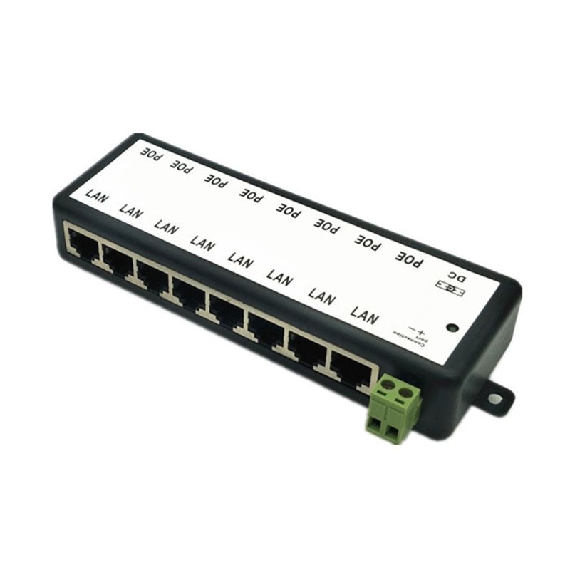 8 Ports POE Injector POE Splitter for CCTV Network POE Camera Power Over Ethernet IEEE802.3af