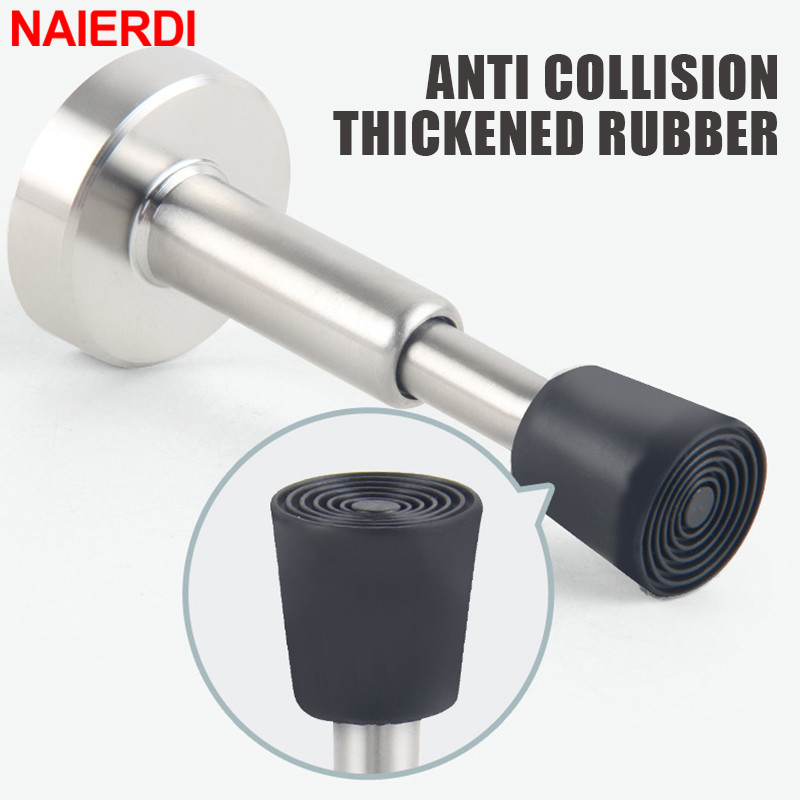 NAIERDI Türstopper mit hydraulischem Puffer, Türstopper aus Edelstahl, Wandmontage, stumm, nagelfrei, Türhalter, berühren-Türbeschläge