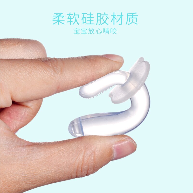 baby molaren stok silicagel tandheelkundige lijm voor baby zachte molars baby kauwen gumrattle stok