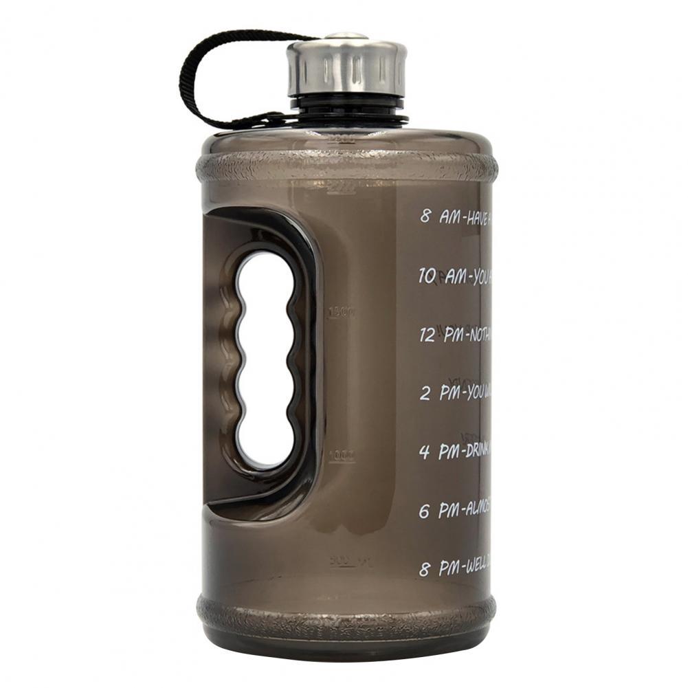 2.2L Good Sports Mug BPA Free Non-slip PET Sports Bottle with Scale Mark:  Black
